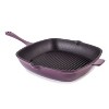 BergHOFF Neo 3Pc Cast Iron Cookware Set, Fry Pan 10", Square Grill Pan 11" & Slotted Steak Press - 3 of 4