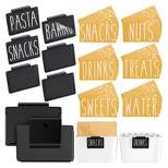 Talented Kitchen Talented Kitchen 8 Piece Metal Basket Labels Clip On Holders with 40 Labels, Black Label Clips for Storage Bins