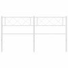 vidaXL White Metal Headboard - Classically Styled Steel Bed Header with Stable Legs & Durable Construction - 3 of 4
