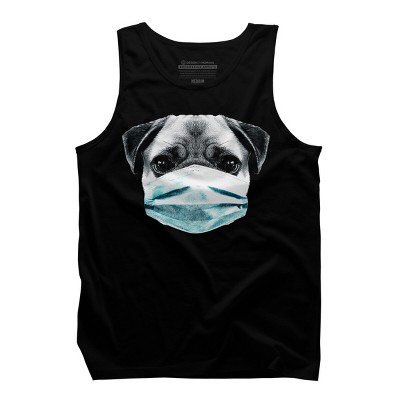 Men's Design By Humans Masked Pug By clingcling Tank Top
