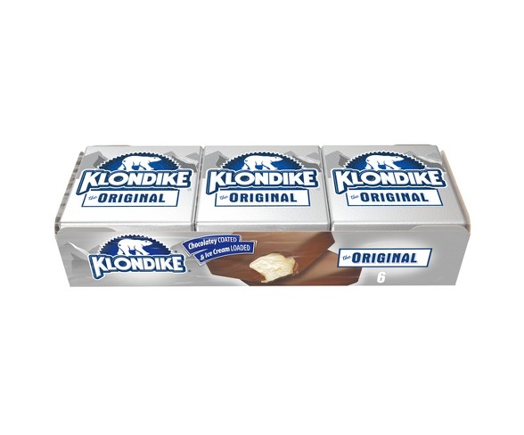 Klondike Original Vanilla Ice Cream Bars Dipped in Chocolately Coating - 6ct