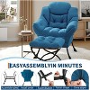 Modern Lazy Chair with Side Pocket, Large Comfy Lounge Armchair for Living Room, Bedroom, Office, Easy Assembly - 3 of 4