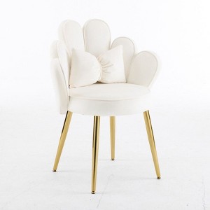 Karl Home Velvet Accent Chair With Pillows - 1 of 4