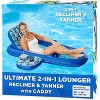 Jasonwell Ultimate 2-in-1 Pool Float Lounge, Extra Large, Inflatable Float for Adults with Adjustable Backrest & Cupholder, Blue - 4 of 4