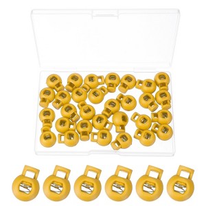 Unique Bargains Plastic Adjustable Draw String Clip Ends Spring-Loaded Buckle Round Cord Locks 30 Pcs - 1 of 3