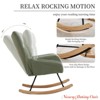 Nursery Rocking Chair, Living Room Glider Rocker for Breastfeeding, Comfy Accent Chairs for Bedroom, Plush Teddy Upholstered Armchairs Indoor - 4 of 4