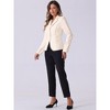 Allegra K Women's Elegant Work Office Lapel Collar Button Down Regular Fit Suit Blazer - 3 of 4
