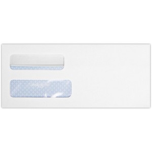 Quality Park Self Seal Security Tinted #10 Double Window Envelope 4 1/2x9 1/2 WE 24559-QP-50 - 1 of 2