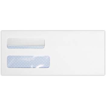 Quality Park Self Seal Security Tinted #10 Double Window Envelope 4 1/2x9 1/2 WE 24559-QP-50