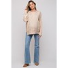 Pinkblush Beige Speckled Knit Maternity Sweater - 4 of 4