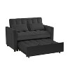 TIRAMISUBEST 3-IN-1 Convertible Velvet Loveseat Sofa Bed with 3 Adjustable Positions–Stylish Sofa Bed for Small Spaces - 2 of 4