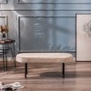 Nordlys Metal and Velvet Bench Modern Design Style Upholstery Entry - 2 of 4