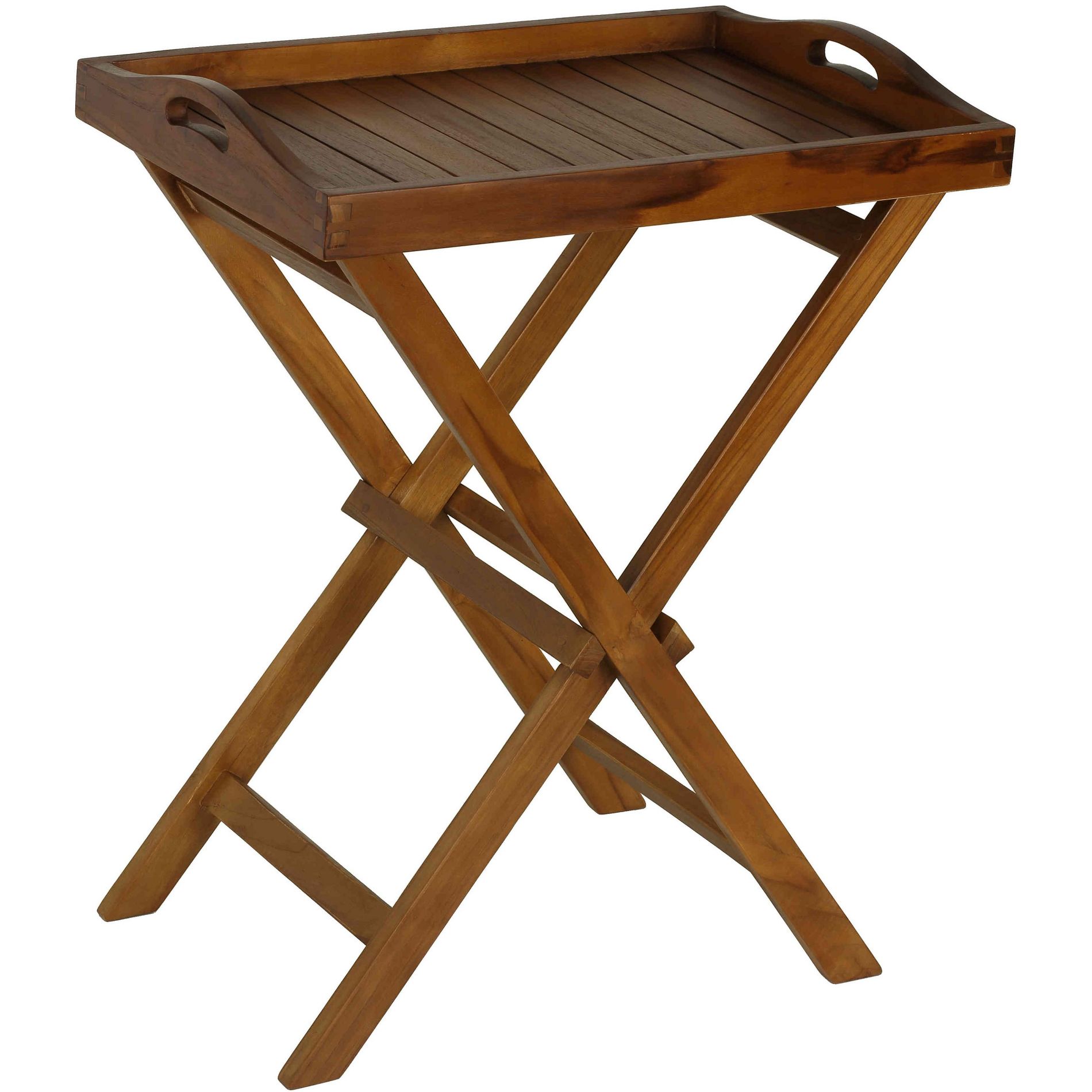 Bare Decor Kalos Indoor/Outdoor Tray Table in Solid Teak Wood