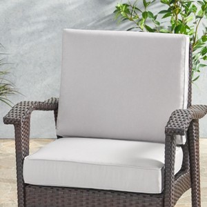 Christopher Knight Home Hopewell Outdoor Water Resistant Fabric Club Chair Cushions - 1 of 4