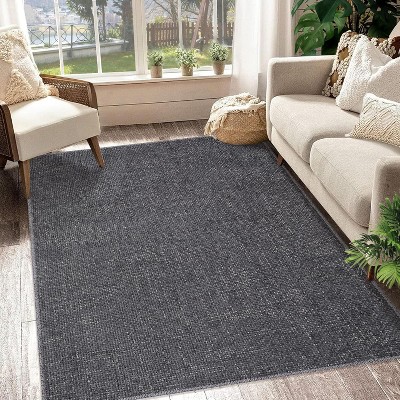 Washable Area Rugs, Modern Woven Office Floor Carpet Contemporary Rug, Living Room Rug, Soft Surface, Durable Edge, Non-Slip Backing