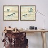 Stupell Industries Sandpipers Abstract Water Shoreline Black Framed Floater Canvas Wall Art - 2 of 4