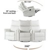 CAVINAS Rocking Recliner Chair, Swivel Nursery Rocking Chair, Swivel Chair Accent Chair, Glider Chair with Side Pocket, Home Theater Seating - 3 of 4