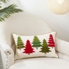 Saro Lifestyle Cotton Throw Pillow With Christmas Tree Embroidery And Poly Filling - image 3 of 3