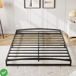 Low Bed Frame Full Size - 6 Inch Heavy Duty Metal Platform Mattress Foundation No Box Spring Needed  Noise-Free - 1 of 4