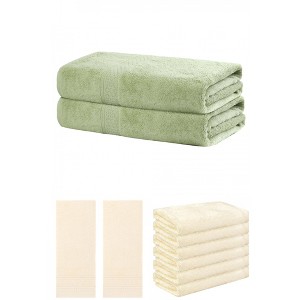 REGALWOVEN Striped Soft Absorbent Bathroom Cotton Towel Set 3 Pcs - 1 of 4