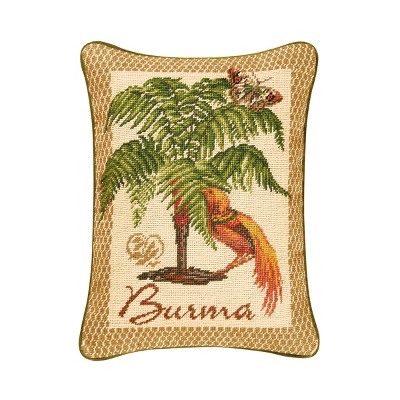 C&F Home 14" x 18" Burma Needlepoint Pillow