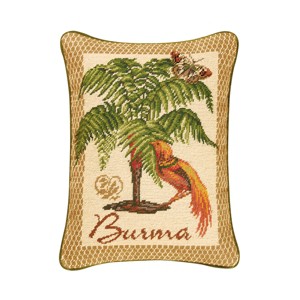 C&F Home 14" x 18" Burma Needlepoint Pillow - 1 of 1