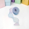 Unique Bargains Ribbon Plain Fishtail Organza Simple Style Polyester 354.33"x1.57" 1 Pc - 2 of 3