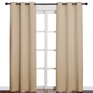 NICETOWN Grommet Top Blackout Curtains, Thermal Insulated Noise Reducing Window Drapes (Set of 2) - 1 of 4