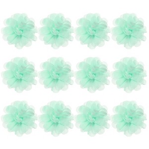 Unique Bargains Mesh Fabric Full Chiffon Flowers for DIY 12 Pcs - 1 of 4