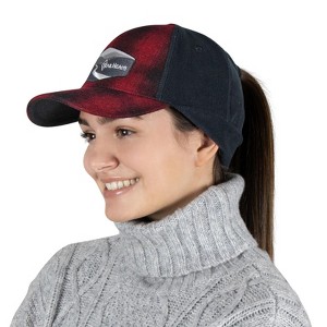 TrailHeads Women’s Ponytail Beanie - Winter Trucker Hat with Drop Down Fleece Ear Warmers - 1 of 4