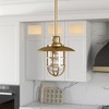 Hudson and Canal 8.25" Wide Lantern Pendant with Glass/Metal Shade - 2 of 4