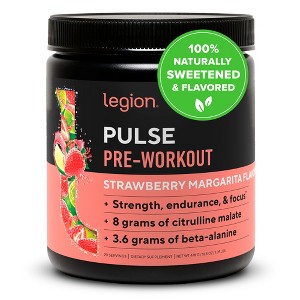 Legion Pulse Natural Pre-Workout Supplement - 20 Servings (Strawberry Margarita) - 1 of 4