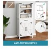Modern Large Storage Cabinet 58 in Tall Bathroom Storage Cabinet With Doors And Shelves Floor Cabinet Bathroom - 4 of 4
