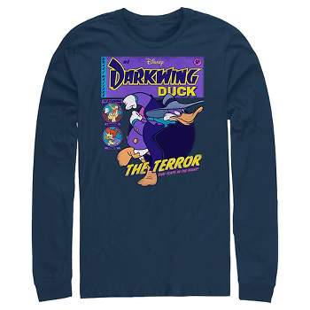 Men's Darkwing Duck Comic Cover Long Sleeve Shirt