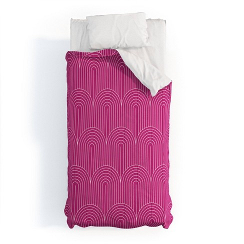 Deny Designs Twin/ Twin Extra Long Colour Poems Art Deco Arch Pattern Pink Comforter and Pillow Sham Pink - image 1 of 4