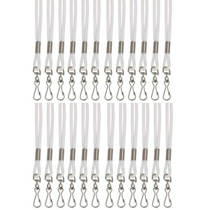 SICURIX Standard Lanyard Hook Rope Style, White, Pack of 24 - 1 of 2