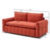 GDFStudio Kira 70'' Modern Convertible Teddy Upholstered Loveseat Bed - 3 of 4
