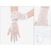 INSPIRE CHIC Women's Pearl Lace Full Finger for Bridge Wedding Party Dating Prom Dress Gloves 1 Pair - 3 of 4