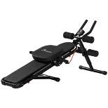 Soozier Multi-Workout Ab Machine Foldable Ab Workout Equipment Sit Up Bench Side Shaper Abdominal Cruncher with Resistance Bands & LCD Display