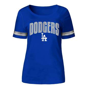 Mlb Los Angeles Dodgers Women's Front Twist Poly Rayon T-shirt : Target