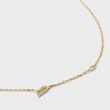 14K Gold Dipped Cubic Zirconia Initial Necklace - A New Day™ - 4 of 4