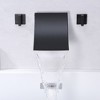 SUMERAIN Waterfall  Wall Mount Bathtub Faucet 3 Holes Tub Filler Matte Black High Flow with Valve - 2 of 4