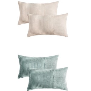 REGALWOVEN 4 Pcs Modern Strip Decorative Throw Pillow Covers for Couch Bed Living Room - 1 of 4