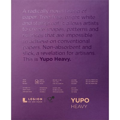 Yupo Heavy Pads 11"X14" 10 Sheets/Pkg-White 144lb