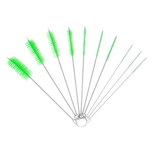 Unique Bargains Plastic Stainless Steel Wire Pipe Cleaning Elastic Straw Brush 10 Pcs - 1 of 3