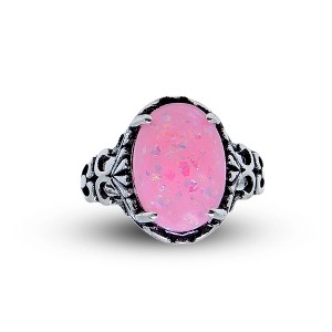Sahara Fire Opal Statement Ring for Women Oval-Cut Ginger Lyne Collection - 1 of 4