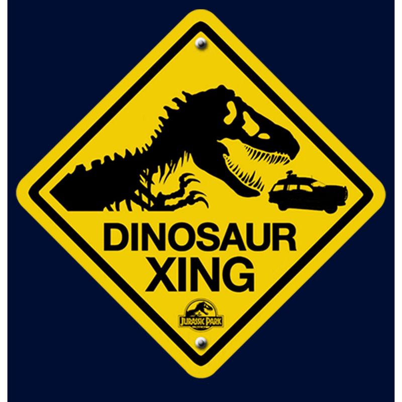 Boy's Jurassic Park Dinosaur Crossing Sign T-Shirt, 2 of 5