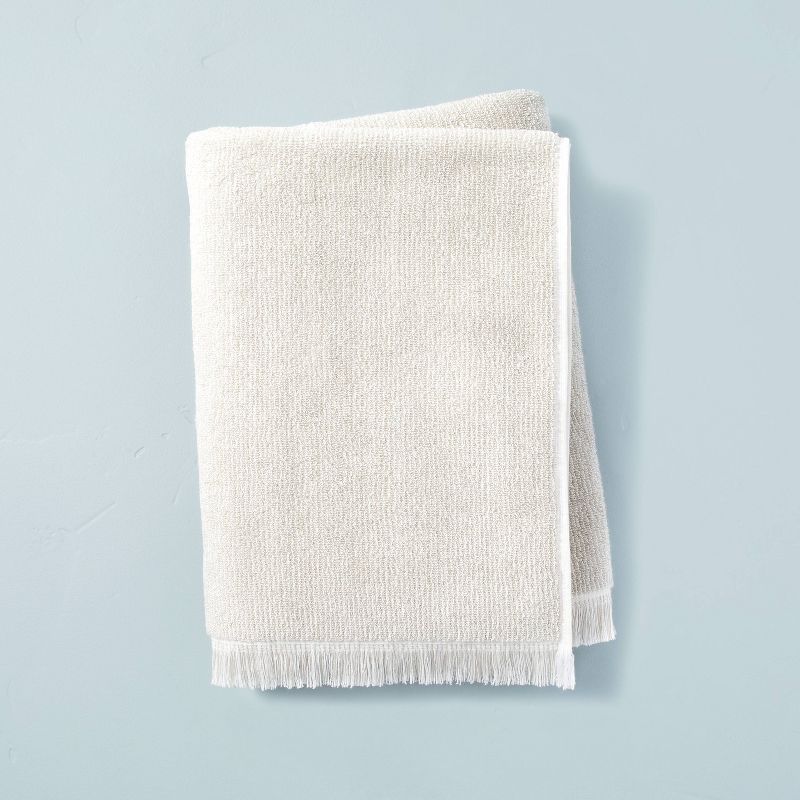 Microstripe Terry Cotton Bath Linens Taupe - Hearth & Hand™ with Magnolia, 2 of 5