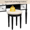 TiramisuBest 43in Dressing Table Set with Mirrored Drawers and Stool, Tri-fold Mirror, Vanity Set with Black for Dressers - 4 of 4