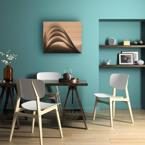 Trademark Fine Art Hilde Ghesquiere Wave Wood Slat Art - 1 of 4